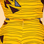 Conjunto Afripride Raízes – Blusa Curta Estampada & Calças Ankara