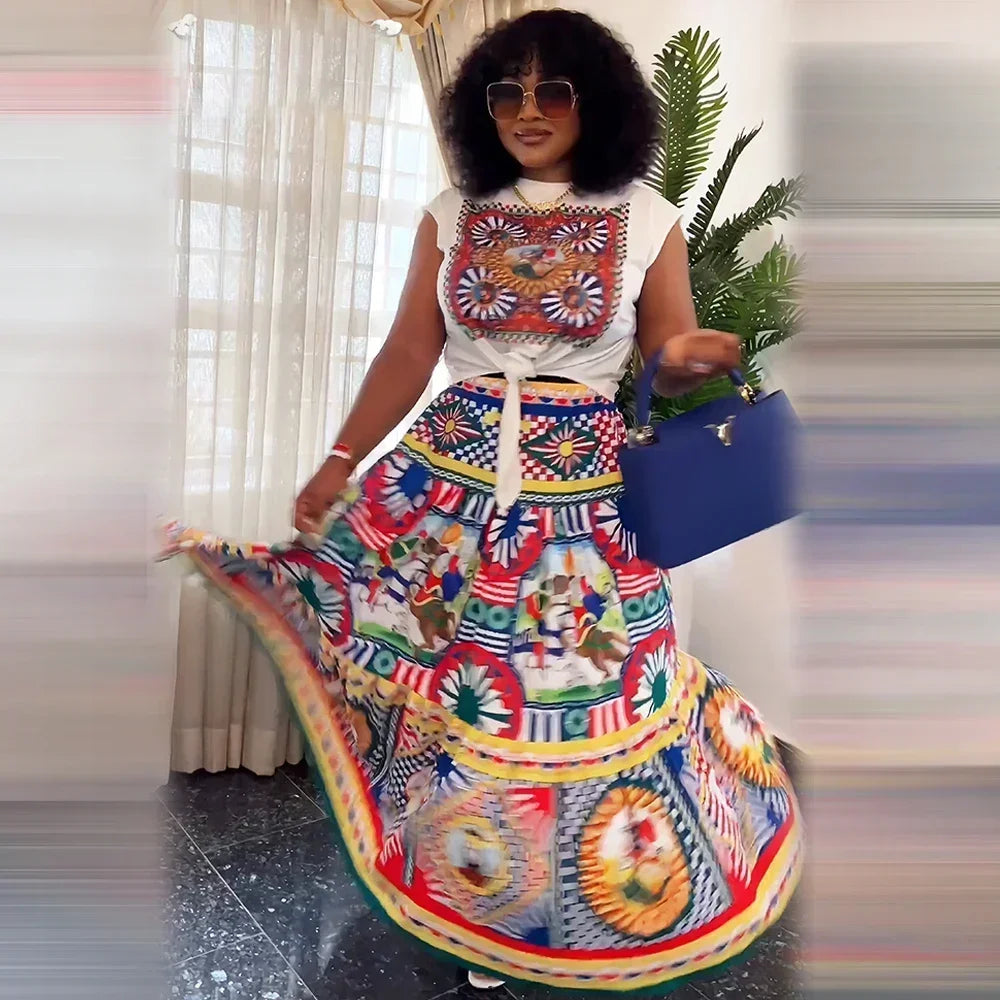 Conjunto N'Goma – Elegância Africana em 2 Peças