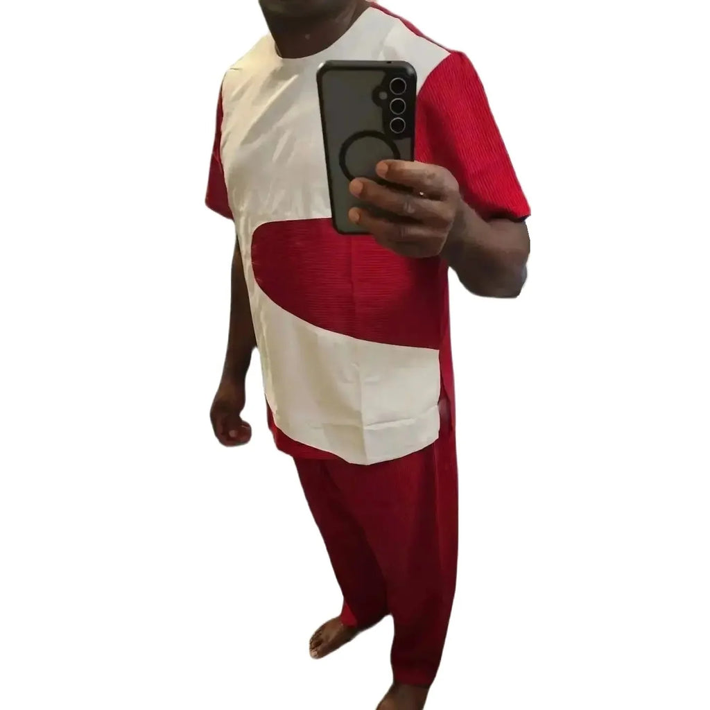 Conjunto Real Africano – Poder & Estilo nas Riscas Vermelhas