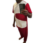 Conjunto Real Africano – Poder & Estilo nas Riscas Vermelhas