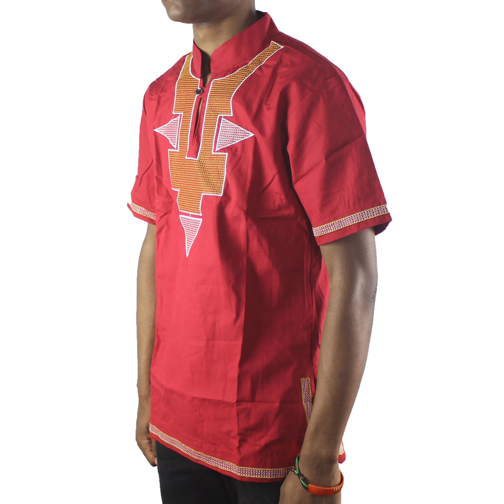 Dashiki Rubra 2025 – T-shirt Africana Streetwear de Verão