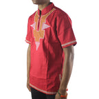 Dashiki Rubra 2025 – T-shirt Africana Streetwear de Verão