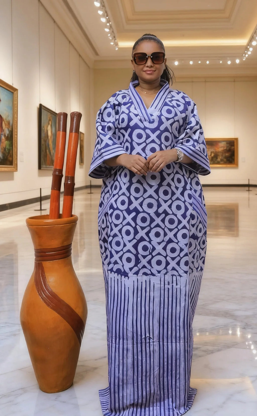 Vestido ZURI Plus – Tradição Africana em Forma de Elegância