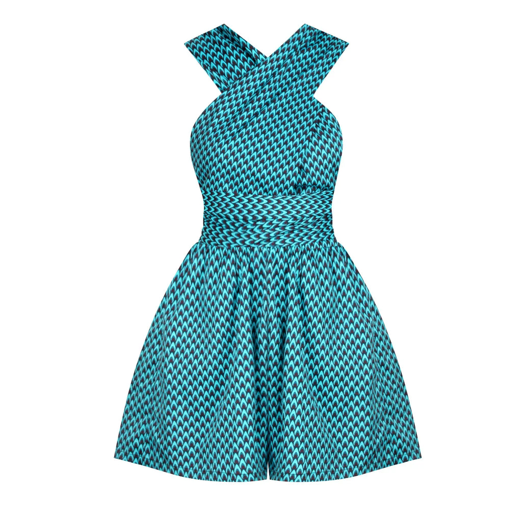 Conjunto Africano Feminino Estilo Dashiki – Blusa e Calção com Estampa Vintage