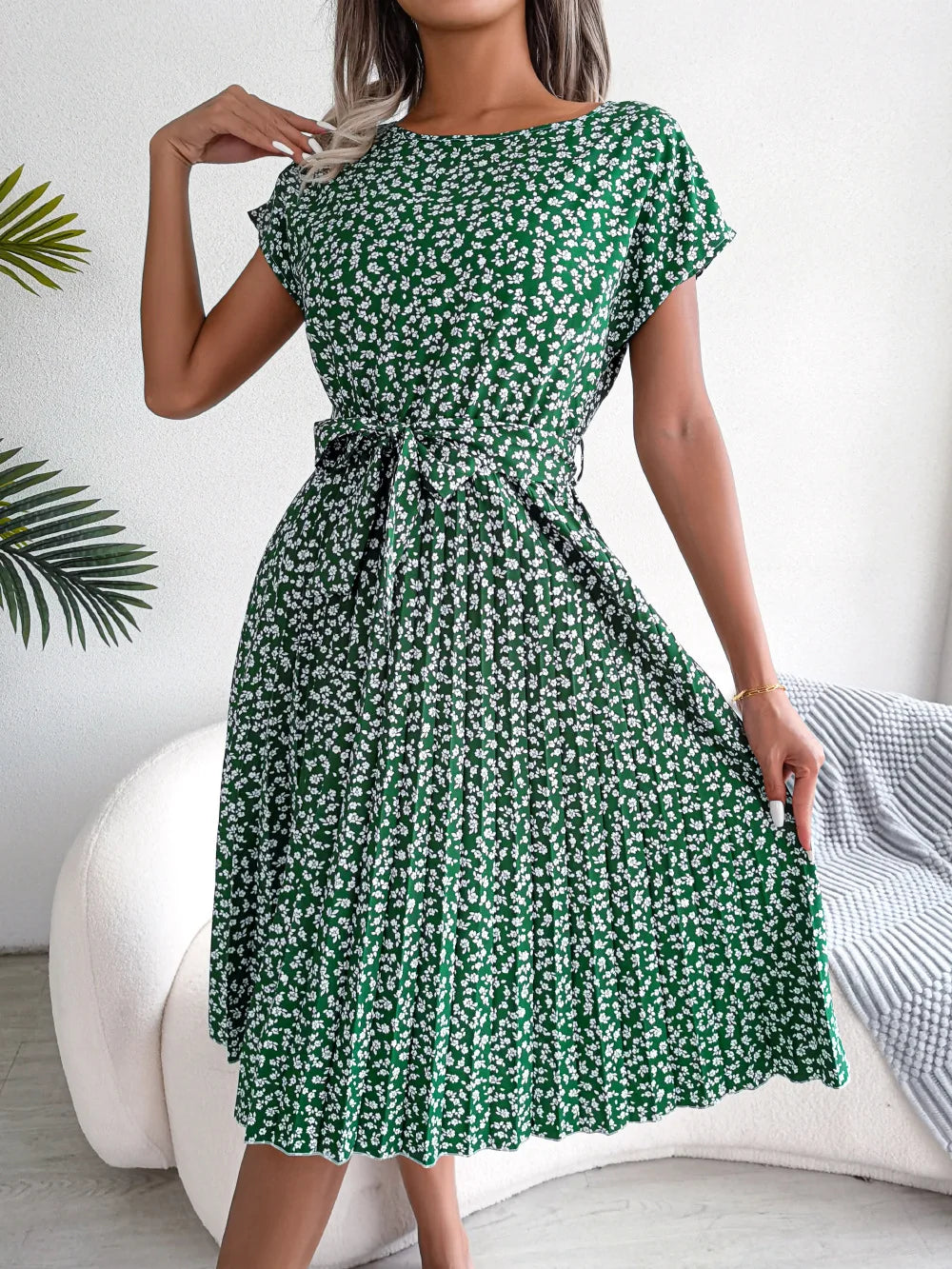 Vestido Aurora Africana – Elegância Floral de Verão