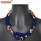 Ancestral Queen Necklace – Resin Beads with Ankara Fabric