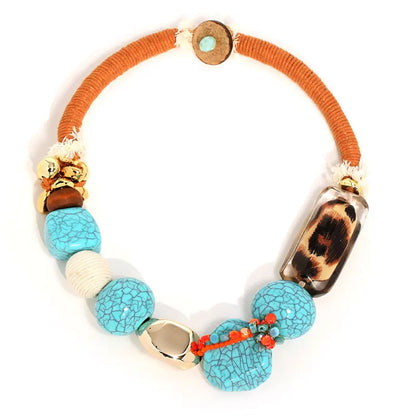 Colar Essência Boho – Contas Artesanais com Alma Africana