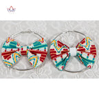 African Essence Earrings – Handmade Circles in Wax Fabric