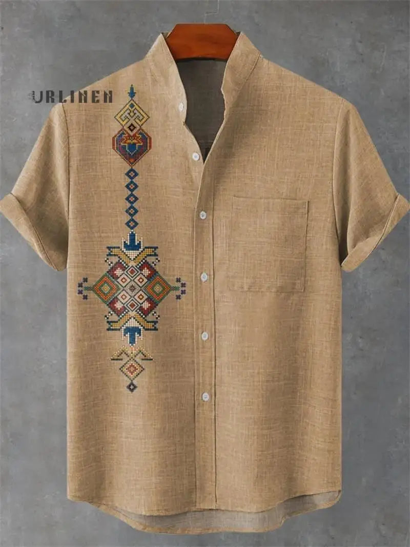 Camisa Tribal Maji – Estilo Africano com Leveza Tropical