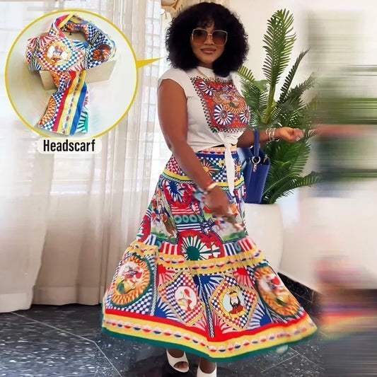 Conjunto N'Goma – Elegância Africana em 2 Peças