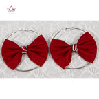 African Essence Earrings – Handmade Circles in Wax Fabric