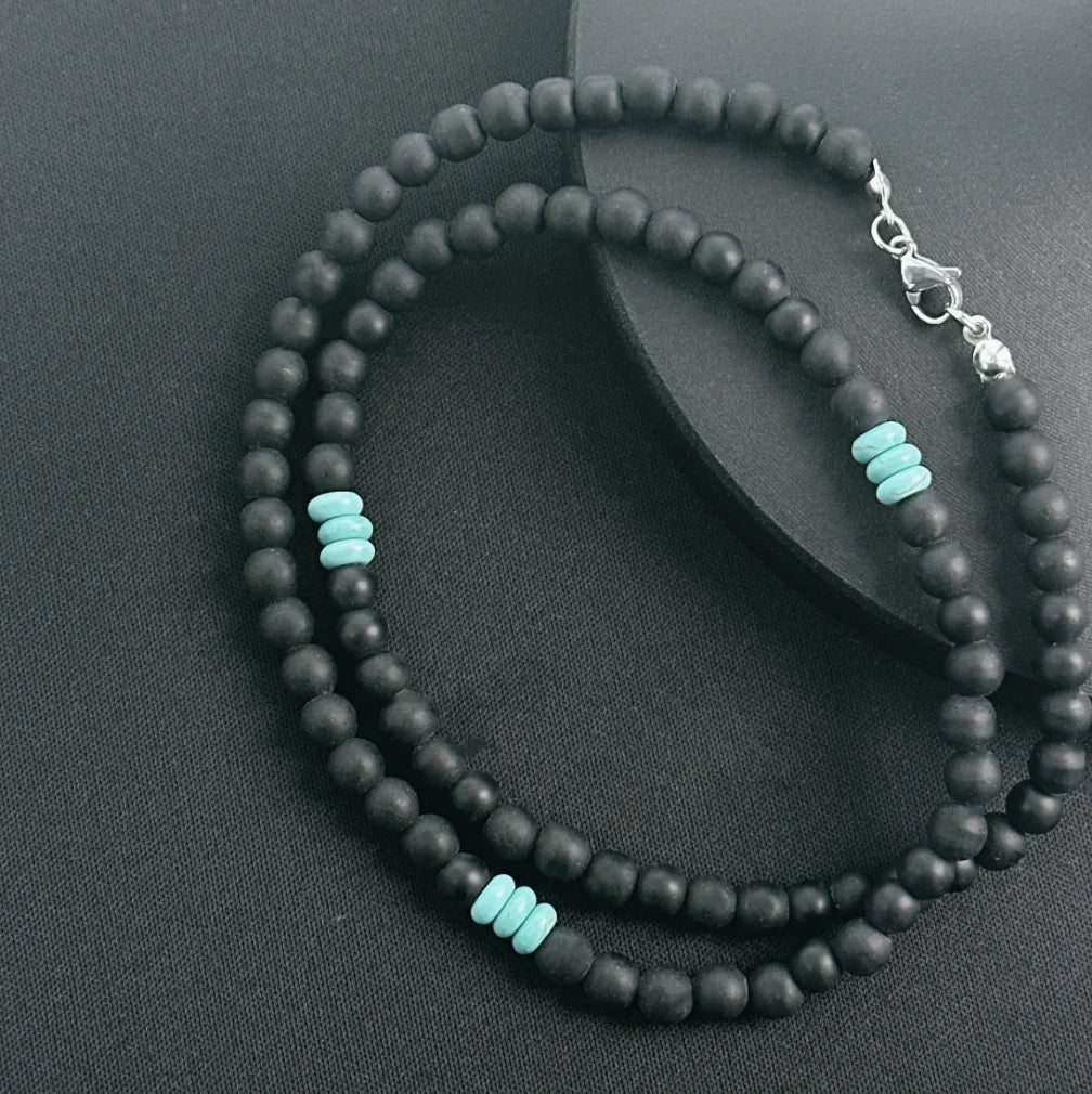 Colar Masculino Tribal com Contas de Madeira – Estilo Africano Vintage Artesanal