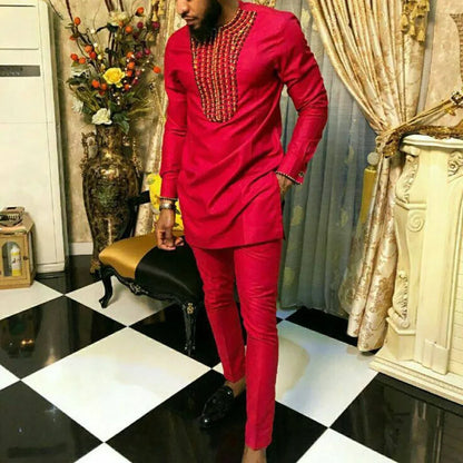Conjunto Majestade Africana – 2 Peças Tradicionais Masculinas