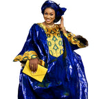 Vestido Africano Bazin Riche Bordado – Vestido Tradicional Elegante para Festas e Eventos