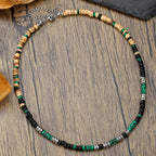 Colar Masculino Tribal com Contas de Madeira – Estilo Africano Vintage Artesanal
