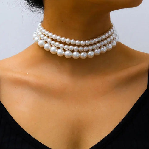 Aihua – Colar Choker de Pérolas Elegantes