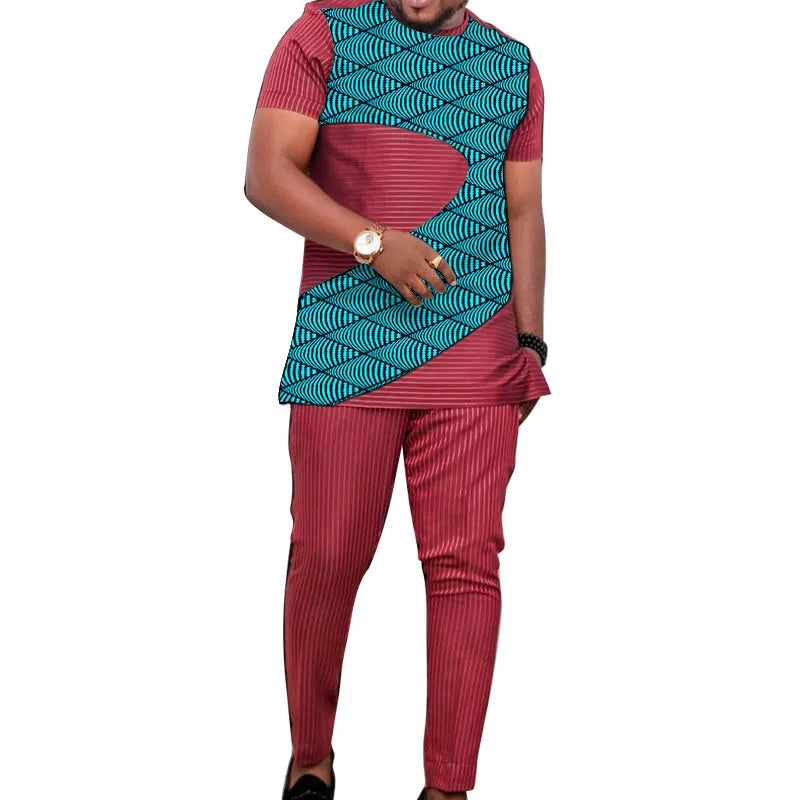 Conjunto Real Africano – Poder & Estilo nas Riscas Vermelhas