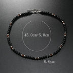 Colar Masculino Tribal com Contas de Madeira – Estilo Africano Vintage Artesanal