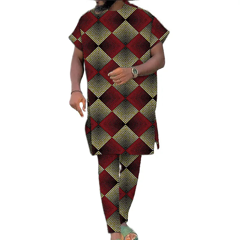 Conjunto Real Djembe – Elegância Africana para Festas e Cerimónias