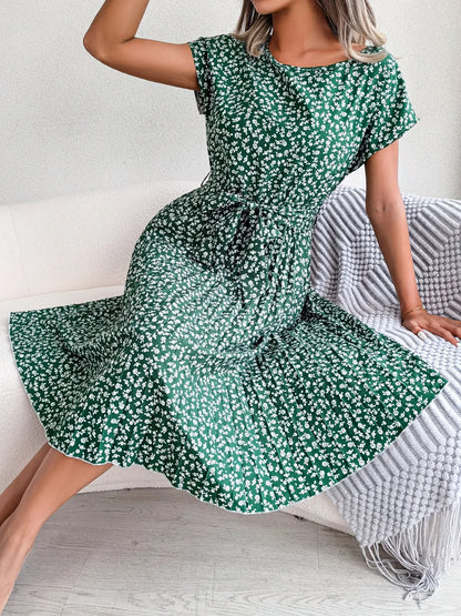 Vestido Aurora Africana – Elegância Floral de Verão