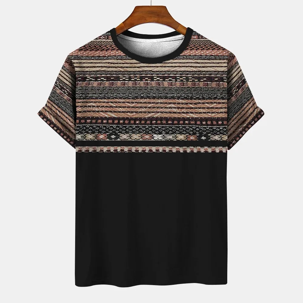 T-shirt Tribal Urbano – Estilo Oversized com Raízes Africanas