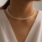 Aihua – Colar Choker de Pérolas Elegantes