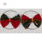 African Essence Earrings – Handmade Circles in Wax Fabric