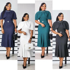 Vestido Africano Elegante Estilo Sereia – O Equilíbrio Perfeito Entre Sofisticação e Modéstia