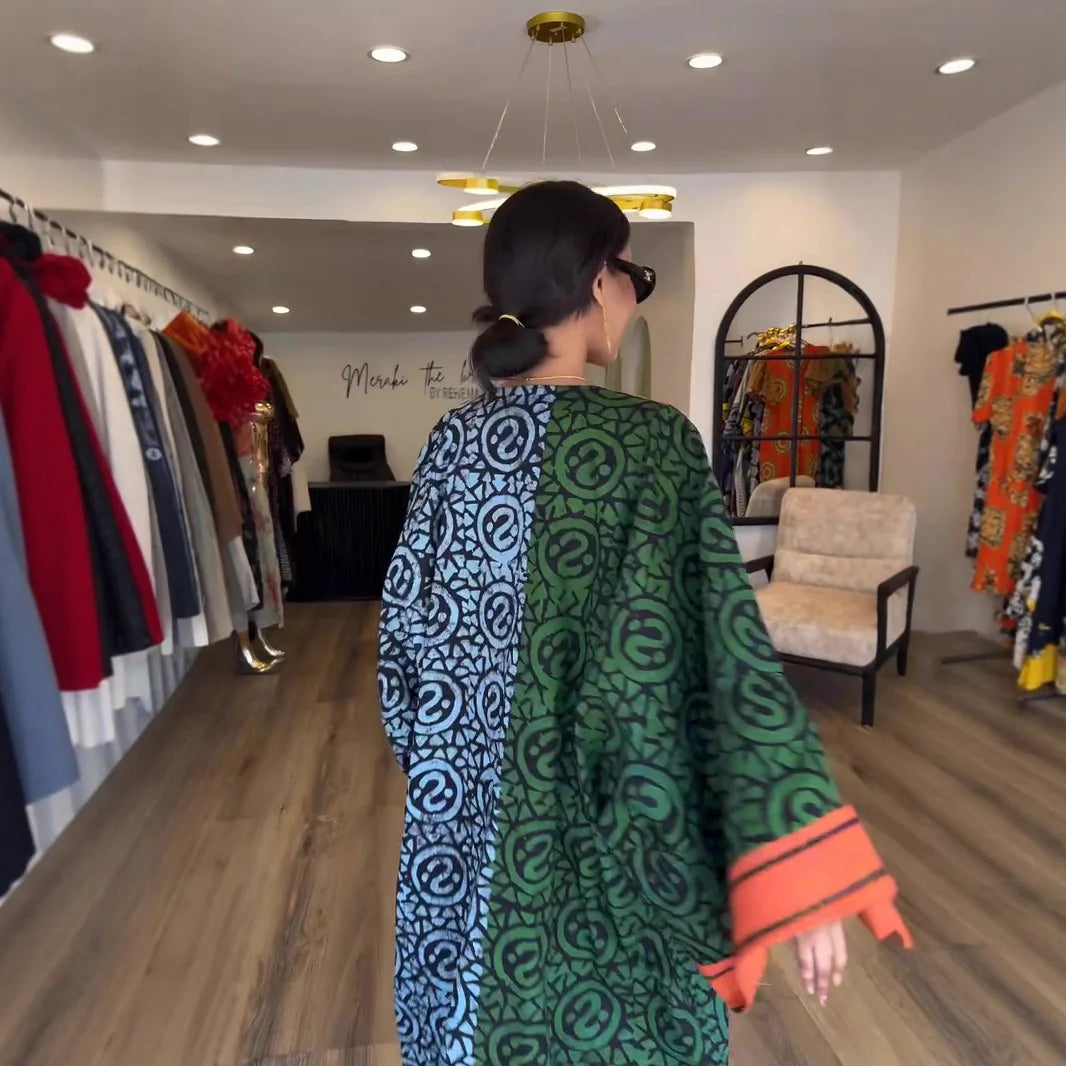 Vestido Maxi Africano Elegante – Vestido Casual Feminino para Primavera e Verão