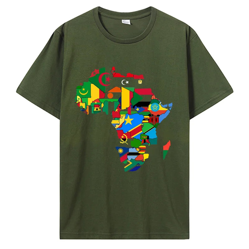 T-Shirt "Orgulho Africano" – Mapa com Bandeiras