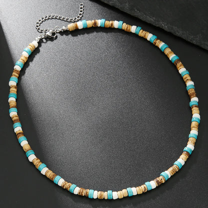 Colar Masculino Tribal com Contas de Madeira – Estilo Africano Vintage Artesanal