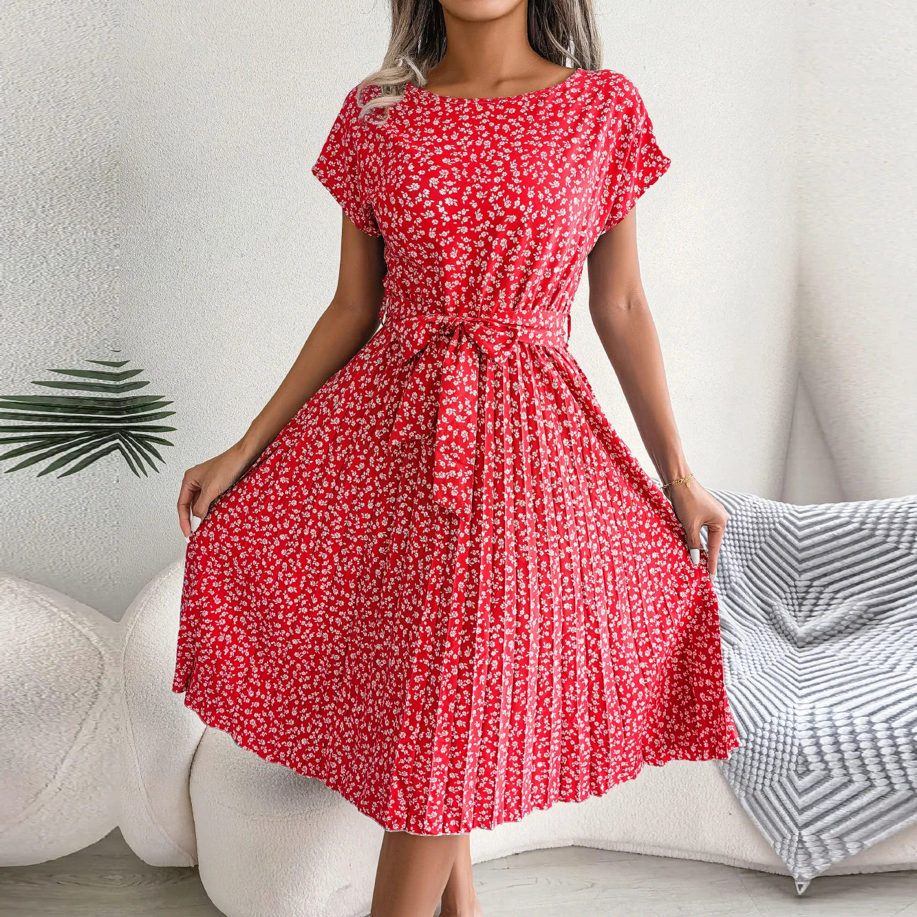 Vestido Aurora Africana – Elegância Floral de Verão
