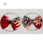 African Essence Earrings – Handmade Circles in Wax Fabric