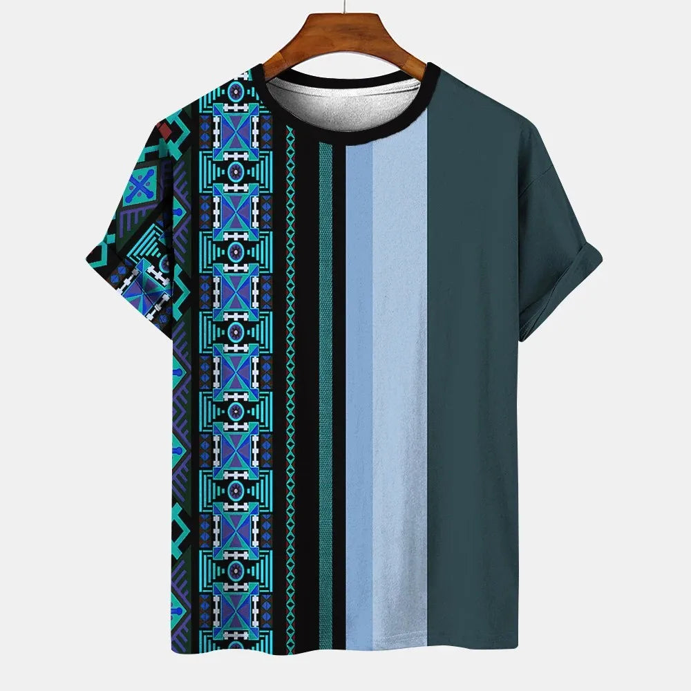 T-shirt Tribal Urbano – Estilo Oversized com Raízes Africanas