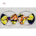 African Essence Earrings – Handmade Circles in Wax Fabric