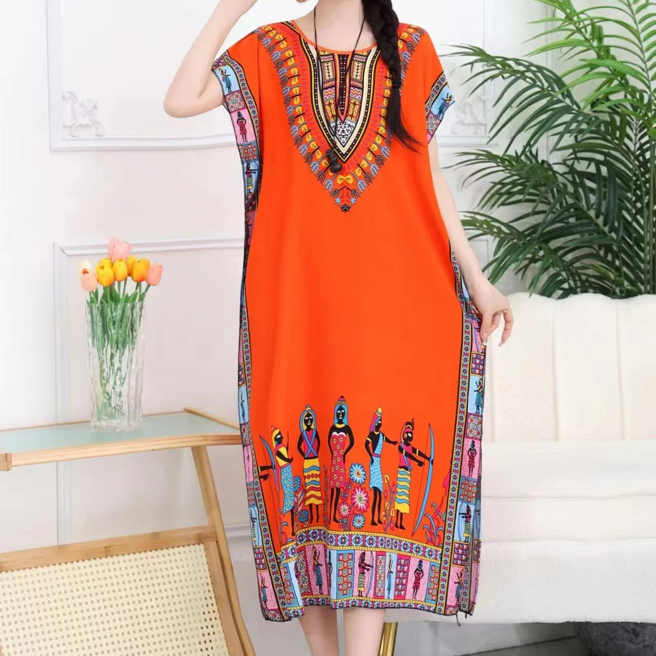 Vestido Boho Estampas africana