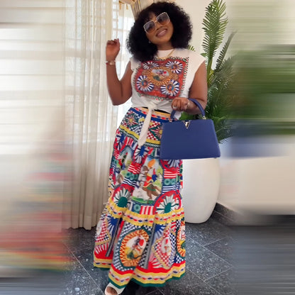 Conjunto N'Goma – Elegância Africana em 2 Peças