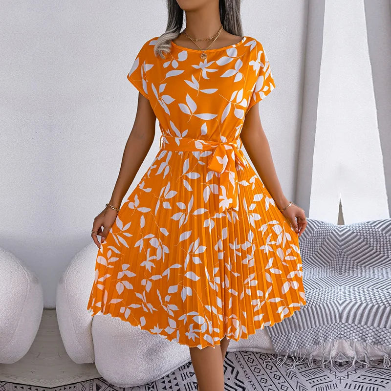 Vestido Aurora Africana – Elegância Floral de Verão