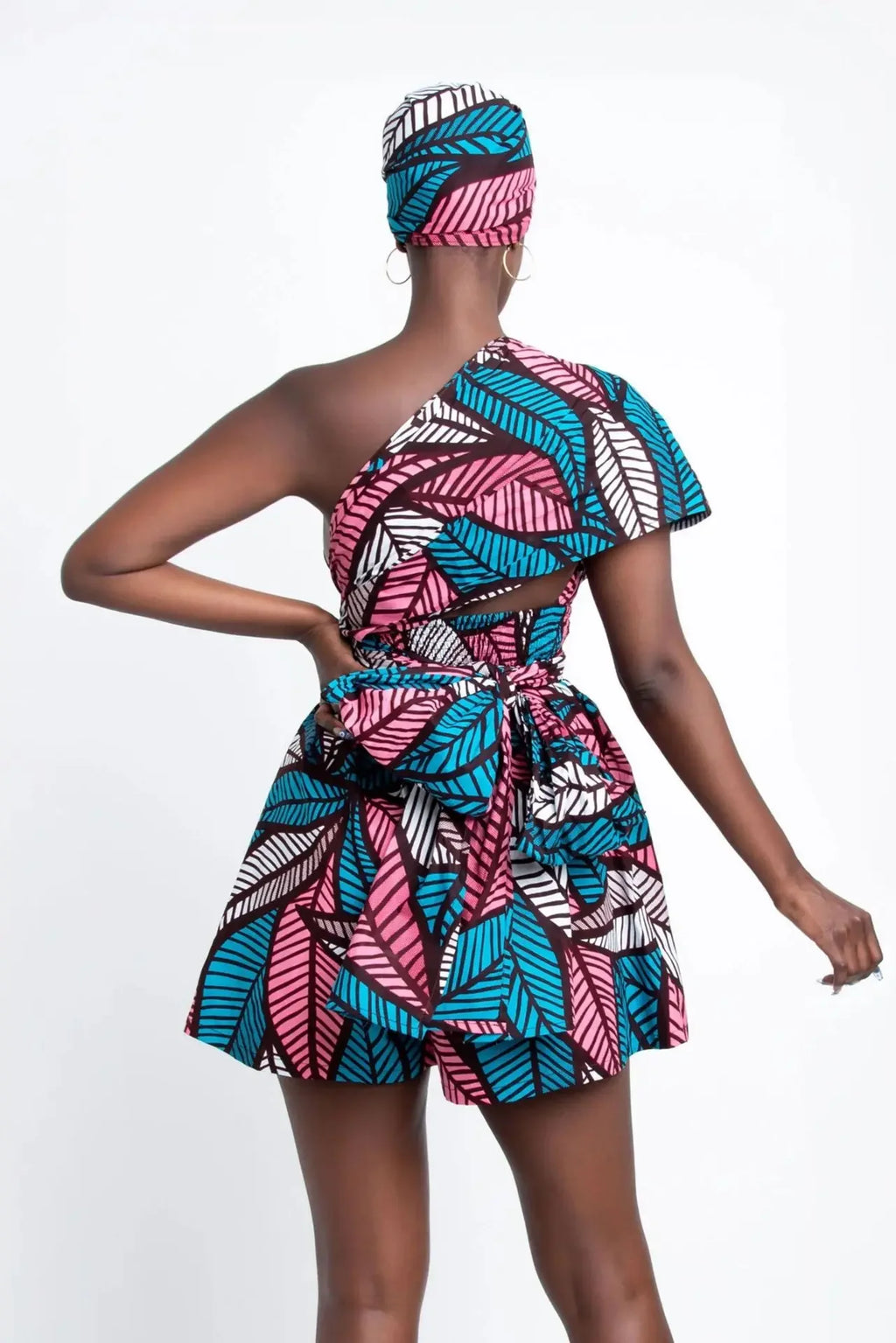 Conjunto Africano Feminino Estilo Dashiki – Blusa e Calção com Estampa Vintage