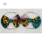 African Essence Earrings – Handmade Circles in Wax Fabric