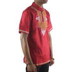 Dashiki Rubra 2025 – T-shirt Africana Streetwear de Verão