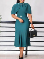 Vestido Africano Elegante Estilo Sereia – O Equilíbrio Perfeito Entre Sofisticação e Modéstia