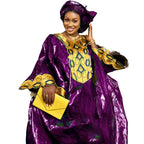 Vestido Africano Bazin Riche Bordado – Vestido Tradicional Elegante para Festas e Eventos