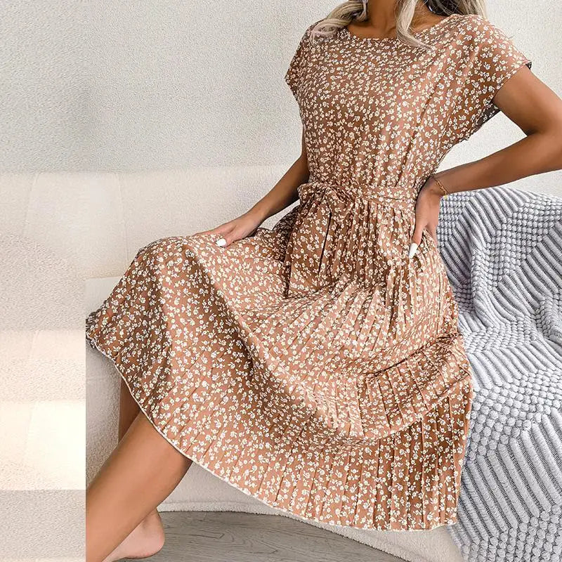 Vestido Aurora Africana – Elegância Floral de Verão