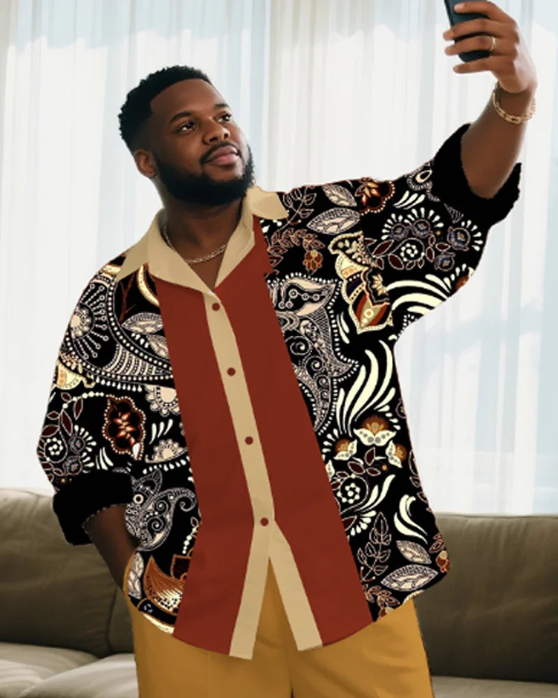 Conjunto Masculino Vintage Plus Size – Estilo & Conforto