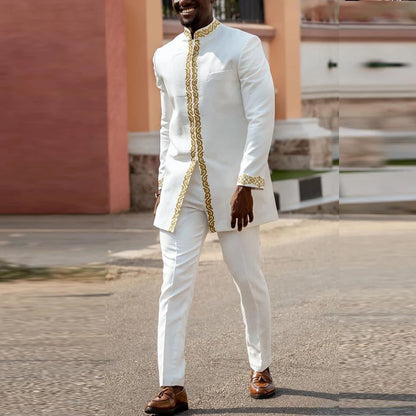 Conjunto Majestade Africana – 2 Peças Tradicionais Masculinas