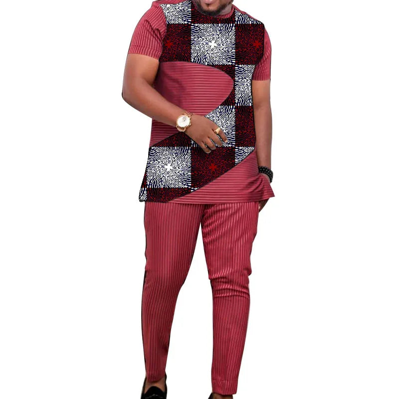 Conjunto Real Africano – Poder & Estilo nas Riscas Vermelhas