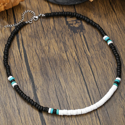 Colar Masculino Tribal com Contas de Madeira – Estilo Africano Vintage Artesanal