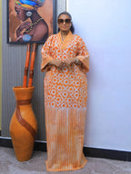 Vestido ZURI Plus – Tradição Africana em Forma de Elegância