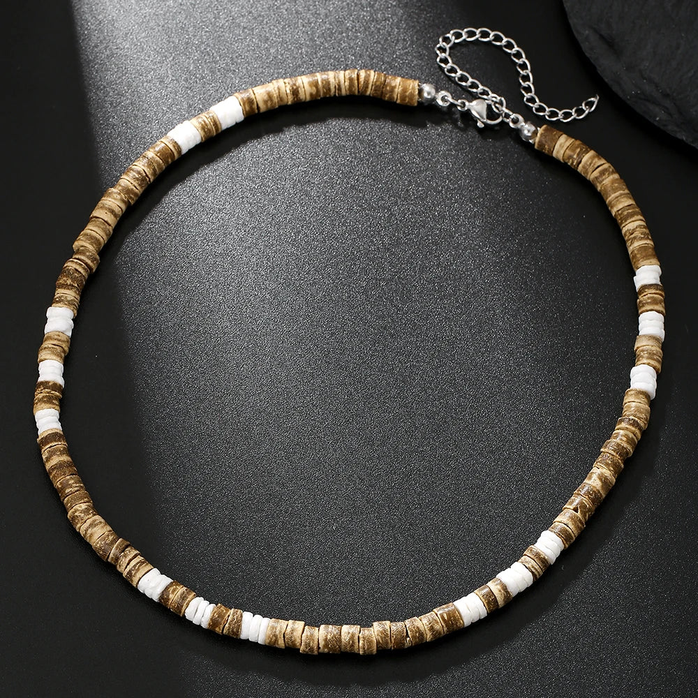 Colar Masculino Tribal com Contas de Madeira – Estilo Africano Vintage Artesanal